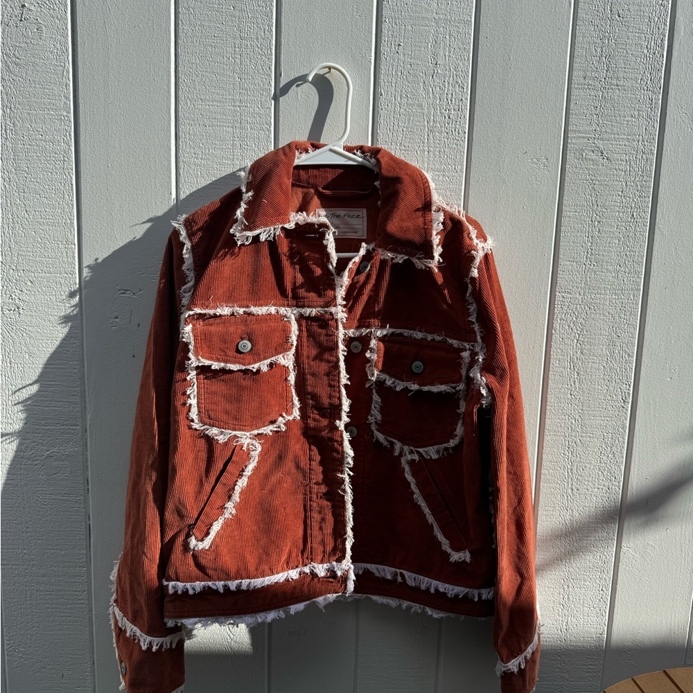 Stylish Brown Frayed Women's Jacket